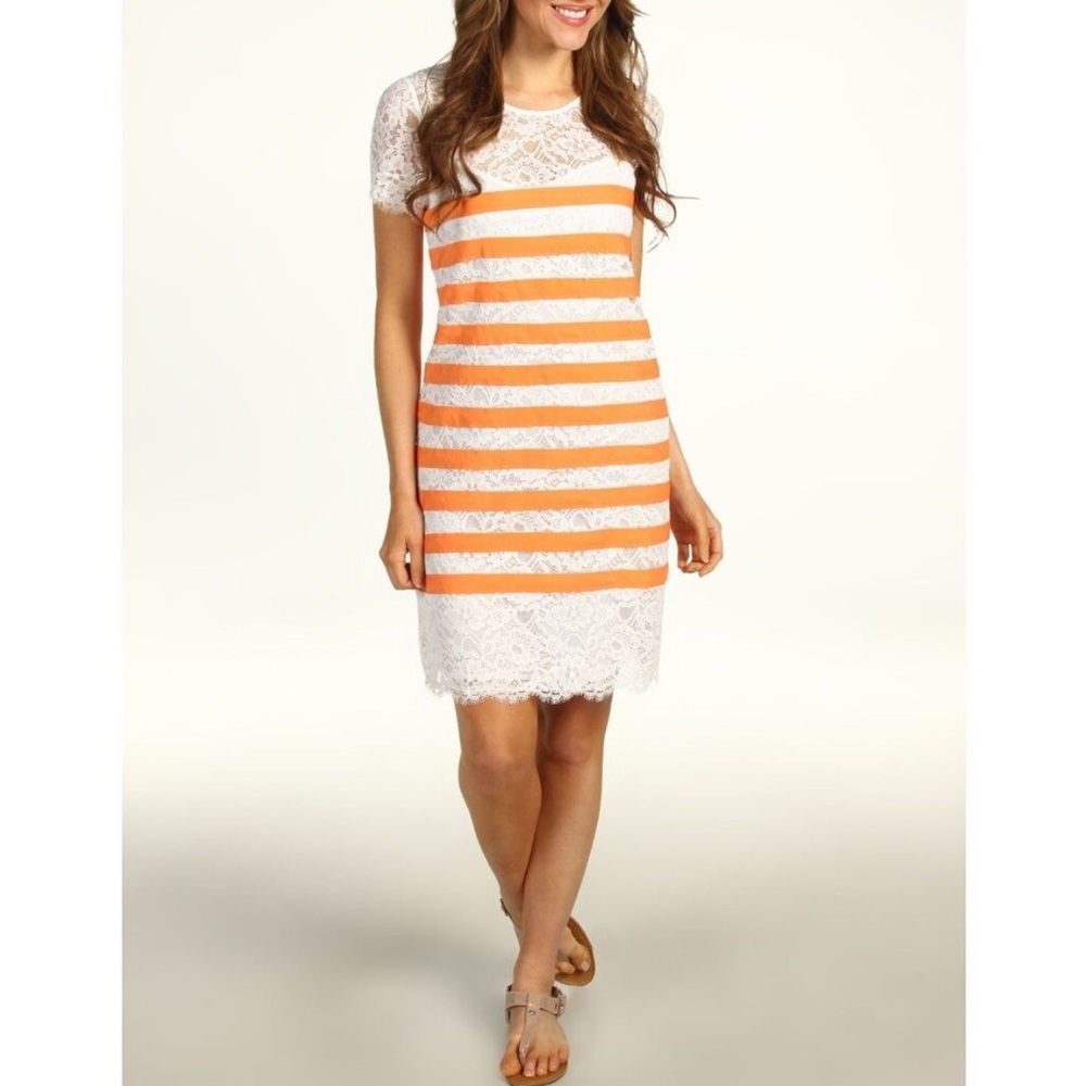 Bcbgmaxazria roxine short‎ sleeve lace dress